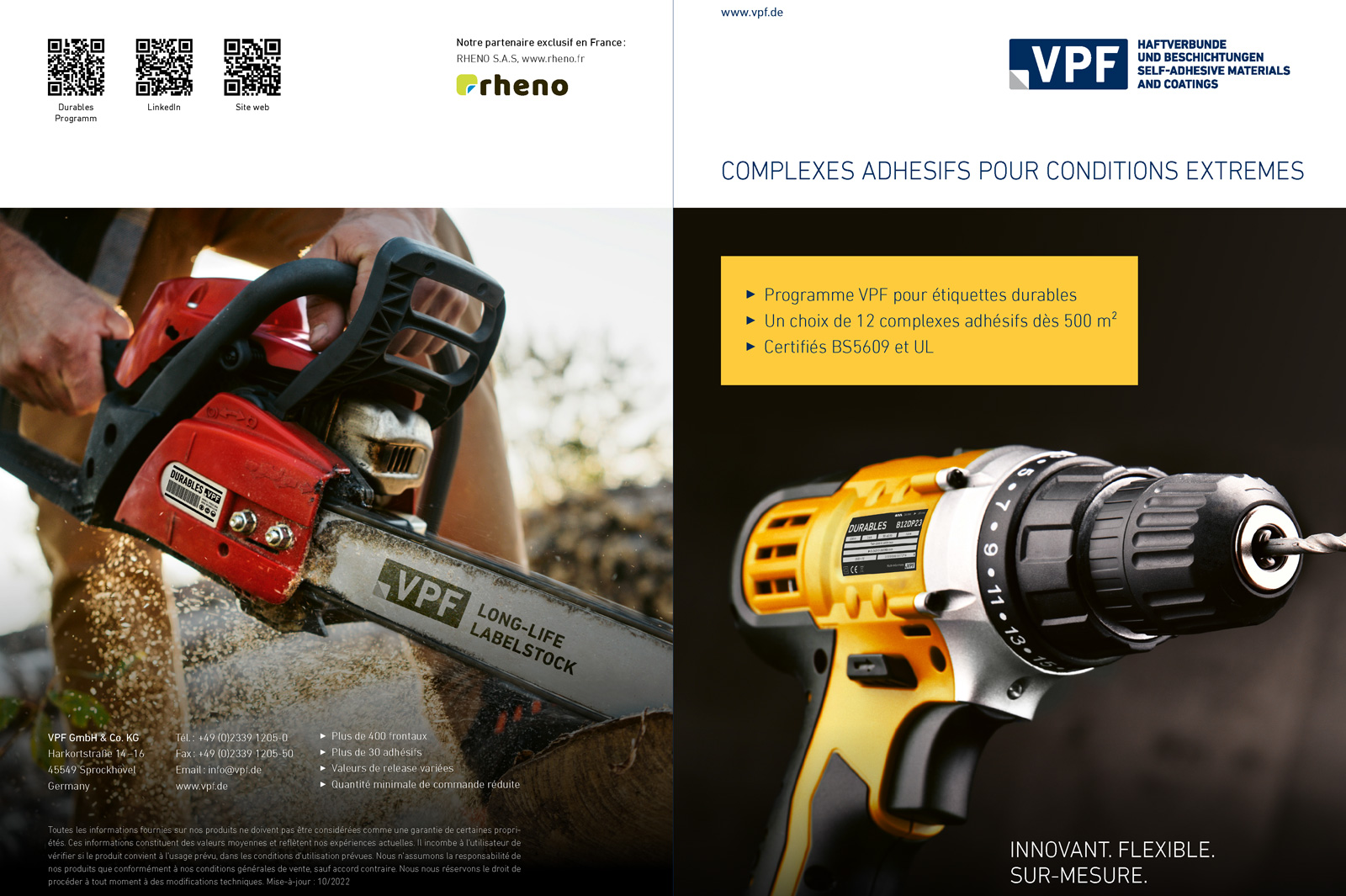 Etiquette pour Industrie - Etiquettes Durables VPF