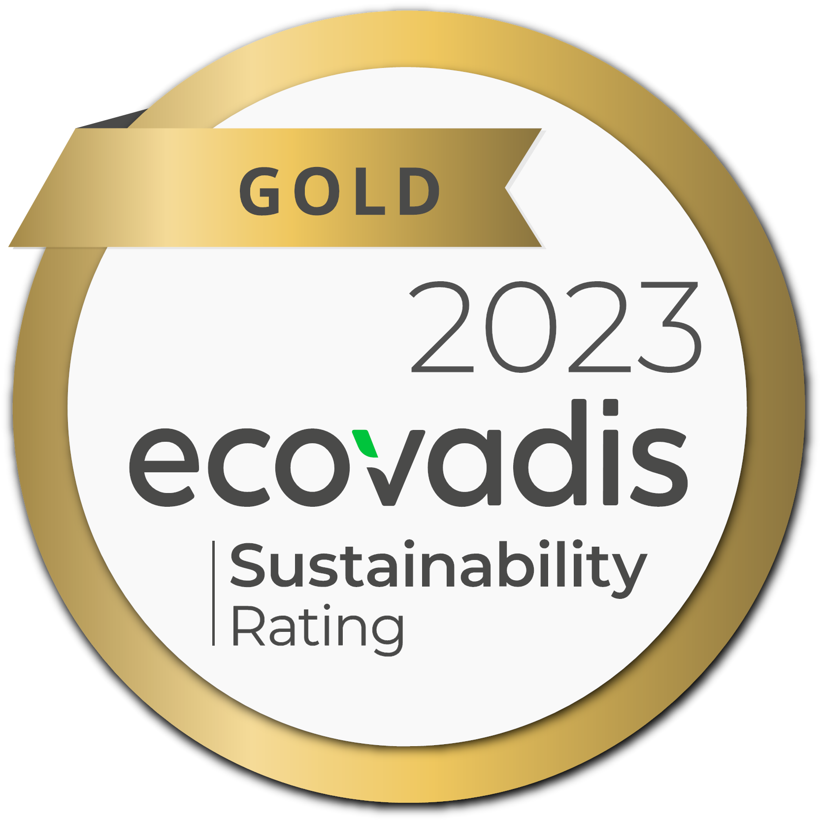 Notre engagement RSE à nouveau Médaille d'or Ecovadis 2023