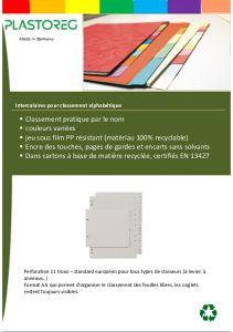 Intercalaires alphabtiques - Rheno