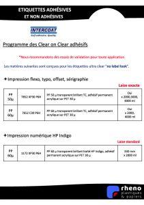 Films adhsifs PP Clear-on-Clear - Rheno