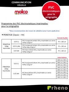 PENSTICK pour la srigraphie - Molco