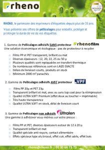 Pelliculages adhsifs RHENOFILM