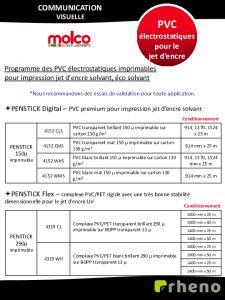 PENSTICK pour impression numrique - Molco