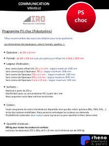 Film de polystyrne PS Choc Corona