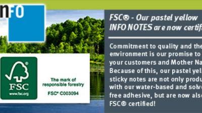 FSC - Notes adhsives INFO Notes certifies !