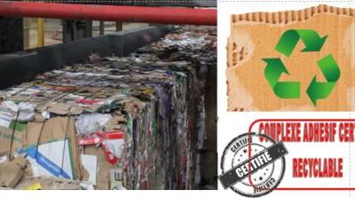 Une tiquette adhsive certifie recyclable