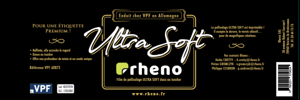Pelliculage Soft Touch ULTRA SOFT d'Etiquettes Elgantes